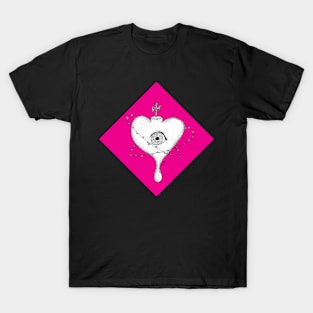 Sacred Heart on Pink Diamond T-Shirt